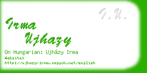 irma ujhazy business card